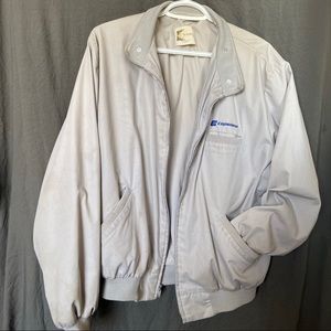 Gray Vintage Bomber Jacket